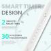 7am2m Sonic Electric Toothbrush for Adults and Kids with Travel Case and 8 Brush Heads 5 Modes with 2 Minutes Build in Smart Timer Roman Column Handle Design (White) White With Travel Case - Buy Online on GoSupps.com