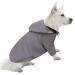 Hualisiji dogs hoodie dog sweatshirt dog sweater small dogs chihuahua sweater warm and light with a soft texture easy to wear and light colors (m gray) m gray