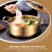 Stainless Steel Gold Kitchen Ramen Noodle Kitchen Korean Ramen Cooking Kitchen for Noodle Kitchen (Color : Golden Size : 26X18X8.5CM) (Gold 28X20X9CM) - Buy Online on GoSupps.com