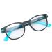 Brrnoo Anti Blue Light Glasses Professional Simple Fashionable Unisex Reading Glasses with FREE Glasses Case (Black Blue) (100)