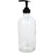 Vivaplex 2 Large 16 oz Clear Glass Bottles with Black Lotion Pumps - Buy Online on GoSupps.com