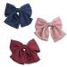 PIDOUDOU Set of 6 Big Satin Solid 8 Inch Bow Hair Clips - Women's Barrettes - Buy Online on GoSupps.com