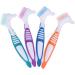 Smalibal Premium Denture Cleaning Brush Set - Double Sided Brush for False Teeth Cleaning - Portable with Multi-Layered Bristles & Ergonomic Rubber Handle in Purple - Buy Online on GoSupps.com