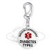 Divoti Insulin Dependent T1D Bag Tag 1.25" - with Quick Click | Pre-Engraved Stainless Steel Dual-Sided | Bold Lettering Stainless Steel: Quick Clip Insulin Dependent T1D