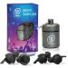 LYSIAN High Fidelity Concert Ear Plugs for Music Reusable-2 Pairs - Black