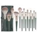 Guvkeug 14 Makeup Tools Foundation Eyeshadow Concealer Lip Gloss Makeup Brushes Makeup Tools with PU Bag