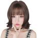 BGHJUE Wig female short hair natural fluffy long face repairing realistic clavicle hair wig set shoulder shoulder wig