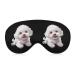 Cute Poodle Dog Funny Eye Mask Soft Blindfold Cover Night Eyeshade with Adjustable Strap for Sleeping Travel
