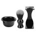 Premium 3pcs Beard Shaving Brush Set - Facial Hair Cleaning & Styling Tools for Men | International Shipping Available - Buy Online on GoSupps.com