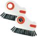 2 in 1 Multifunction Cleaning Brush Multifunction Hard Bristle Crevice Cleaning Brush Window Track Cleaning Tools Groove Cleaning Brush Kitchen Cleaning Brushes Kit Orange*2pcs