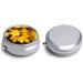 Travel Pill Box with Yellow Maple Leaves - 3 Compartment Portable Pill Organizer for Purse & Pocket - Buy Online on GoSupps.com