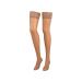 Compressana Calypso 140Den Feinrick Support leg socks with a lace ligament - effective support effect with approx. 15-18mmhg compression - thigh stockings with adhesive tape - size IV - color pearl - 1 pair IV - l - 42-44 pearl