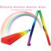 PreGymnastic 8FT Folding Balance Beam - Extra-Firm Suede Cover with Shinning Sticker - Rainbow Color - Carry Bag Included - Ideal for Home, School, Club, Travel - Buy Online on GoSupps.com