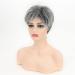 Grey Pixie Cut Wig for White Women - Layered Synthetic Short Grey Wig with Bangs for Daily & Party Wear - Buy Online on GoSupps.com