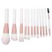 Makeup Brush set Brush Set Mini Makeup Brushes 5 in 1 Makeup Brush Cosmetic Brushes Kit Multifunction Portable Makeup Brushes with Dust Cover for Daily Travel Pink
