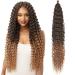 DSoar 30 inches 3 packs deep twist crochet hair ocean wave curly bohemian crochet braids deep wave hair bundles synthetic hair extensions for women girls 30inch t27#