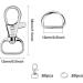 SANNIX 120 Pcs Keychain Clip Hooks with D Ring Include 60Pcs Swivel Snap Hooks Lanyard Clip and 60Pcs D Ring for Purse Hardware Sewing Projects (1/2 Inside Width) Silver - Buy Online on GoSupps.com