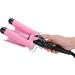 3 Barrel Curling Iron Wand Adjustable Hair Crimpers Hair Styling Tool Hair Curler Waver Crimper for Home and Salon 110V 240V (Pink 32mm) US Plug Pink 32mm - Buy Online on GoSupps.com