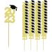 Graduation Cake Topper 48Pcs Gold Glitter 2023 Graduation Cupcake Toppers Class Of 2023 Grad Cake Picks Decorations For 2023 Graduation Party Supplies - Buy Online on GoSupps.com