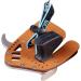 Bicaster Archery Finger Tab - Left Handed Genuine Leather + Aluminum Plate - Adjustable for Recurve Bow - Medium Silver - Buy Online on GoSupps.com