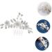 Wedding Hair Accessories Hair Toppers Rhinestone Hair Comb Flower Hair Side Comb Decorative Hair Side Comb Headgear Decorate Wedding Dress Crystal Bride White Soft Pottery Flower - Buy Online on GoSupps.com