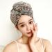 Microfiber Hair Towel 2 Pack - Leopard Print Quick Dry Bath Cap & Turban for Women - Yellow & Green - Buy Online on GoSupps.com