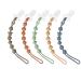 Pandaear 5 Pack baby pacifier chain silicone - continuous design pacifier chain pacifier band for boys & girls - universal pacifier holder chain for toys