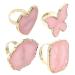 4pcs Japanese Imitation Shell Ring Rings Tool Ring Manicure Pallets Nail Color Mixing Trays Nail Art Mixing Tray Nail Polish Holder Ring Color Plates Zinc Alloy Heart Palette Pink