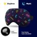 80s 90s Memphis Shape Sleep Mask - Adjustable Strap Eye Cover for Sleeping and Travel - Blocks Light for Night and Nap - Unisex Design - Buy Online on GoSupps.com