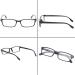 Kerecsen 4 Pack Reading Glasses for Women and Men - Rectangular Fashion Black Frame Readers with Spring Hinges - 1.5 Diopters - Buy Online on GoSupps.com
