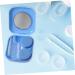 Solustrie Travel Size Contact Lens Container with Mirror | Eye Lens Storage Box & Solution Holder | Perfect for International Shipping - Buy Online on GoSupps.com