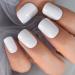 All White Square Glossy Gel Press On Nails - Long Lasting Faux Ongles for Daily Life - Buy Online on GoSupps.com