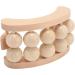 Filfeel Wooden Back Massage Roller - Deep Tissue Relief for Back Neck and Feet | 10 Pearl Hand Massager for Ultimate Relaxation - Buy Online on GoSupps.com