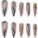 False Nails Long Full Cover Glue Included Leopard Print Press on Nails 24 Pieces Nail Art Tip with Box for Nail Salons and Women DIY Nail Art - Buy Online on GoSupps.com
