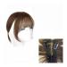 Bangs Clip in Bangs Transparent Swiss Lace Human Hair Bangs Clip In Fringe Hairpieces Extension For Women Breathable Remy Hair Bangs for Women Curved Bangs for Daily Wear (Color : 7x9 Brown)