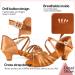 Girls & Women Silk Latin Dance Shoes - Professional Ballroom Salsa Tango - Model SS-TL-ZSXGG - Brown Suede Sole - 2.5 Big Kid - Buy Online on GoSupps.com