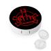 Fuck Gestures Crossed Bones Contact Lens Case Travel Portable Travel Contact Lens Box with Mirror