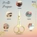 Stelone Professional Eyebrow Scissors - Small Curved Stainless Steel Beauty Scissor (Gold) - Buy Online on GoSupps.com