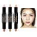 AZLESLOG Dual Cream Contour Stick - Highlight & Contour Bronzer Stick for Face Shaping - Ivory and Dark Coffee Shades - All Skin Types - Buy Online on GoSupps.com