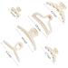 BAHABY Large Pearl Hair Clips for Women - 6 Pack Styling Claw Clips for Thick Hair, Strong Hold Non-slip Hair Accessories in Champagne - Perfect Gift for Friends & Family - Buy Online on GoSupps.com
