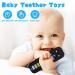 KPBLIS Baby Teether Toys - 2 Pcs Remote Control & Phone Shaped Silicone Teethers for Babies 6-12 Months - Early Educational Sensory Toy - Black - Buy Online on GoSupps.com