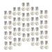 Hohopeti 150 Sets Pearl Claw Nails Faux Pearls Rivets Pearl Snap Decorative Rivets Jeans Crafting Supplies 1.2 White