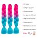 Fanfyfyu Ombre Braiding Hair - 3 Pack Kanekalon Jumbo Braid Extensions | 24 Inch Synthetic Hair for Box Braids (Peach-Marineblau) - Buy Online on GoSupps.com