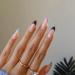 Justotry 24 Pastel Stiletto Nails to stick on short colored French press on nails pretty almond art nail fake nails medium fingernails artificial nails for women pastel & goth1