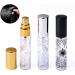 10ml Port Glass Perfume Bottle with Atomizer - Empty Travel Spray - Refillable Makeup Perfumery (New Silver Leaf - Buy Online on GoSupps.com