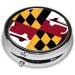 Maryland Flag Round Pill Box | 3 Compartment Portable Travel Organizer for Medicine & Vitamins - Buy Online on GoSupps.com