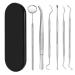 DOUCEUR Teeth Cleaning Kit, Teeth Cleaning Tools with Mouth Mirror, Teeth cleaner and Oral Care for Adults and Pets Black