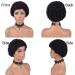 Short Afro Kinky Curly Human Hair Wig for Black Women - Pixie Cut, Natural Black Color - 100% Brazilian Virgin Hair - Buy Online on GoSupps.com