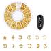 WOKOTO 6 Boxes Gold Metal Nail Studs Kit 3D Nail Art Jewelry Decoration Set with Tweezers and Picker Pencil - Buy Online on GoSupps.com