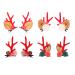 FRCOLOR 4 Pairs Chirstmas Hair Clips Antler Hairpins Deer Horn Barrettes with Ear Decoration Party Headwear for Kids Children